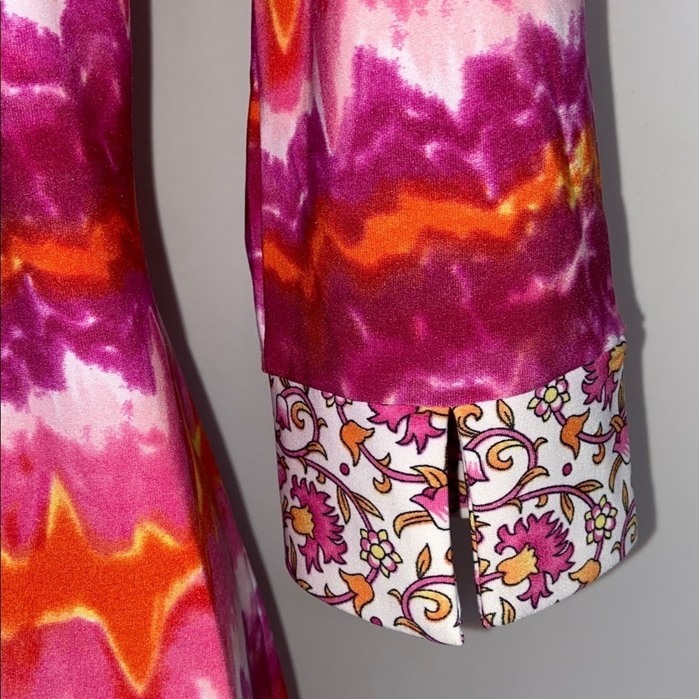 Vertigo Paris”Anjelne” Dress Floral Print Drawstring Neck Empire Line Sz M Nwot - Picture 6 of 7